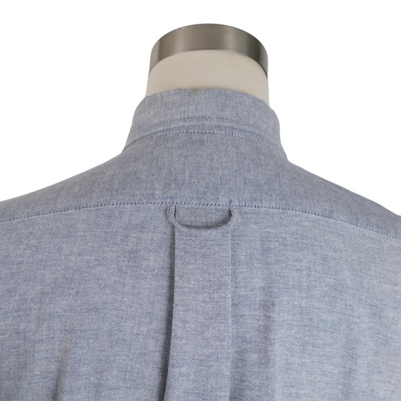 Vintage Botany 500 Men's L 16-16.5 Chambray Button Down Single Needle Tailoring - Picture 7 of 13